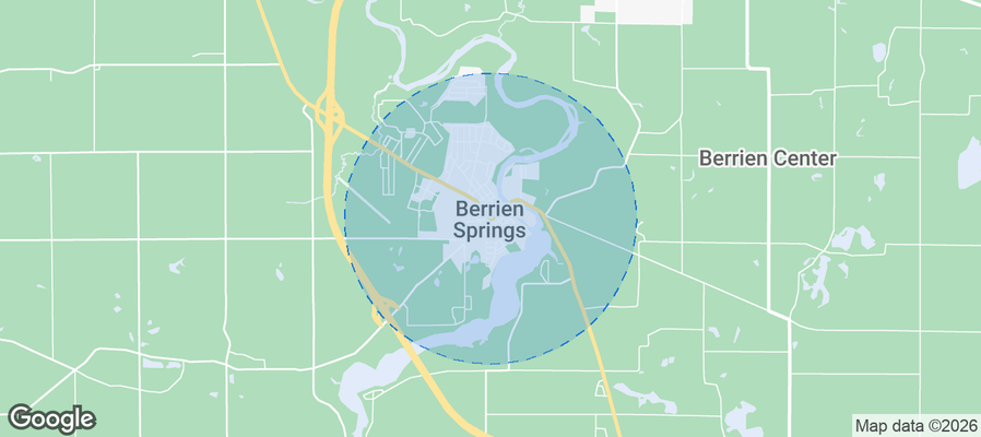 Berrien Springs Airbnb map